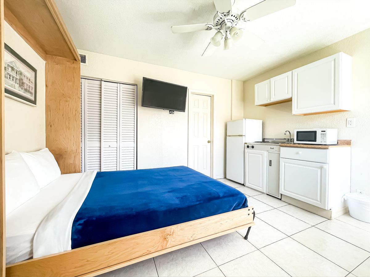 Wall bed and kitchenette
